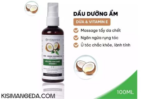 Dầu Dừa Nguyên Chất Vitamin E Dưỡng Da MILAGANICS 100ml